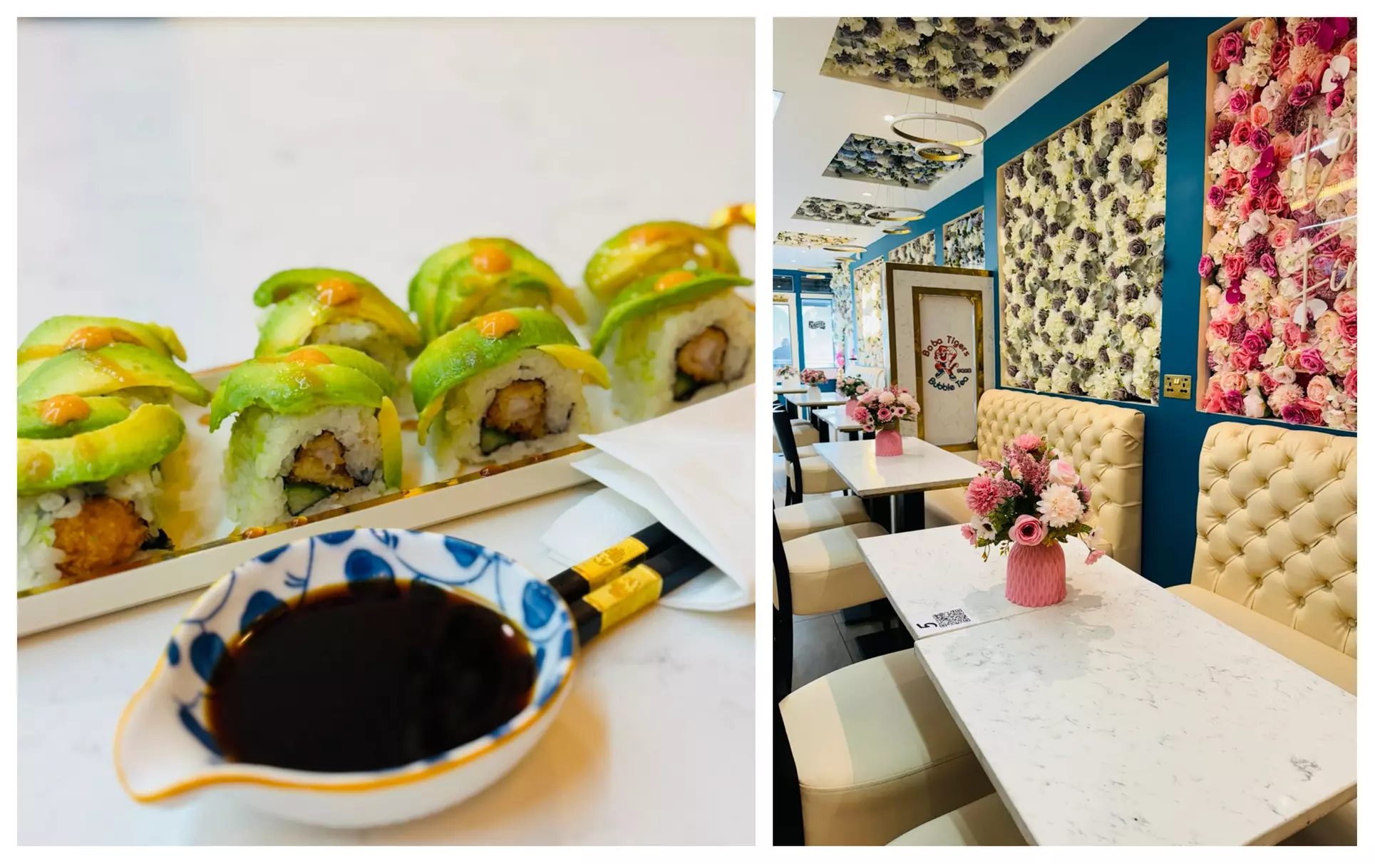 Fresh Sushi with traditional Bubble tea Await You at Boba Tigers