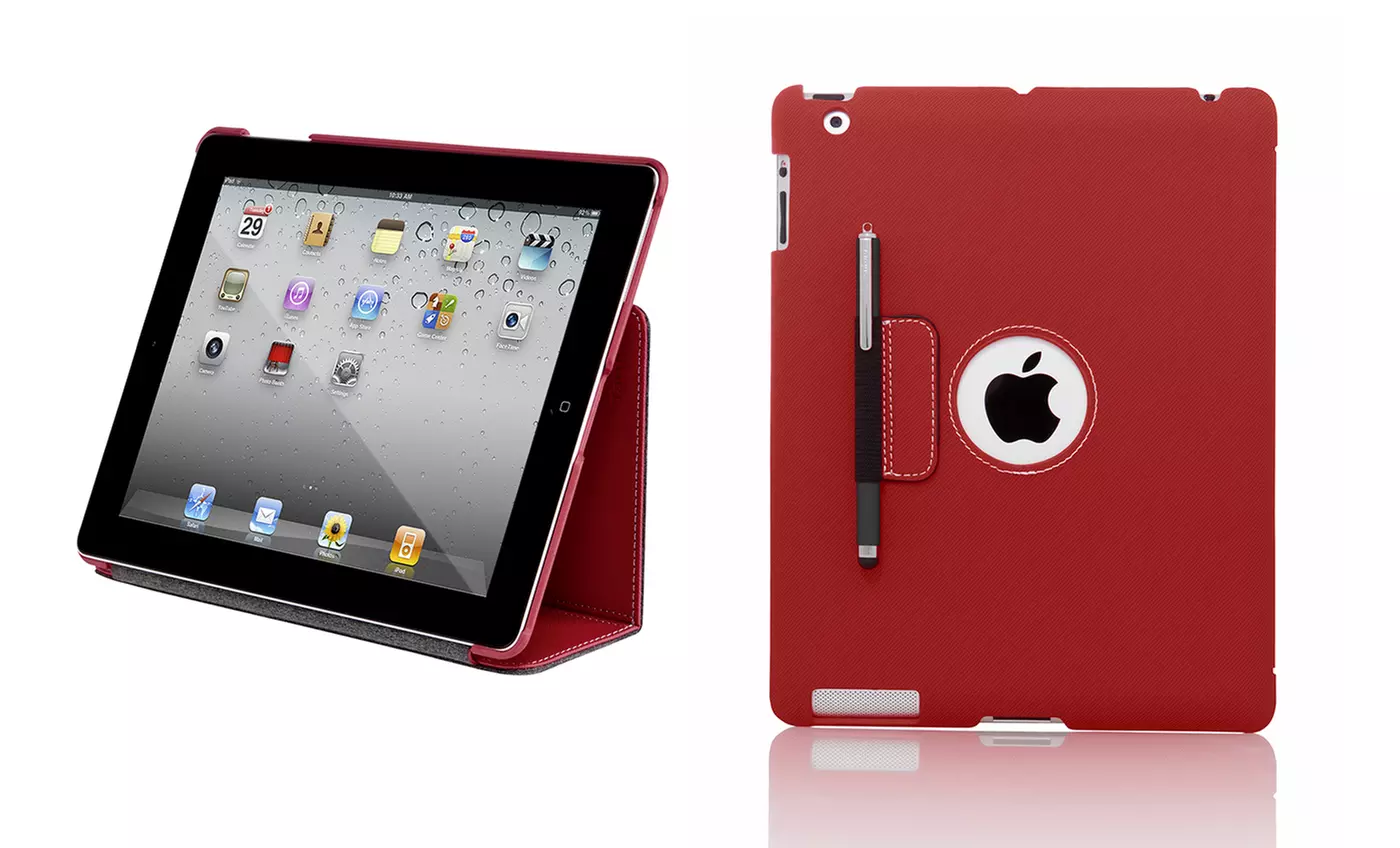 Targus Slim Case with Stylus Holder for iPad 2, 3, and 4 in Blue or Red - Primary Image