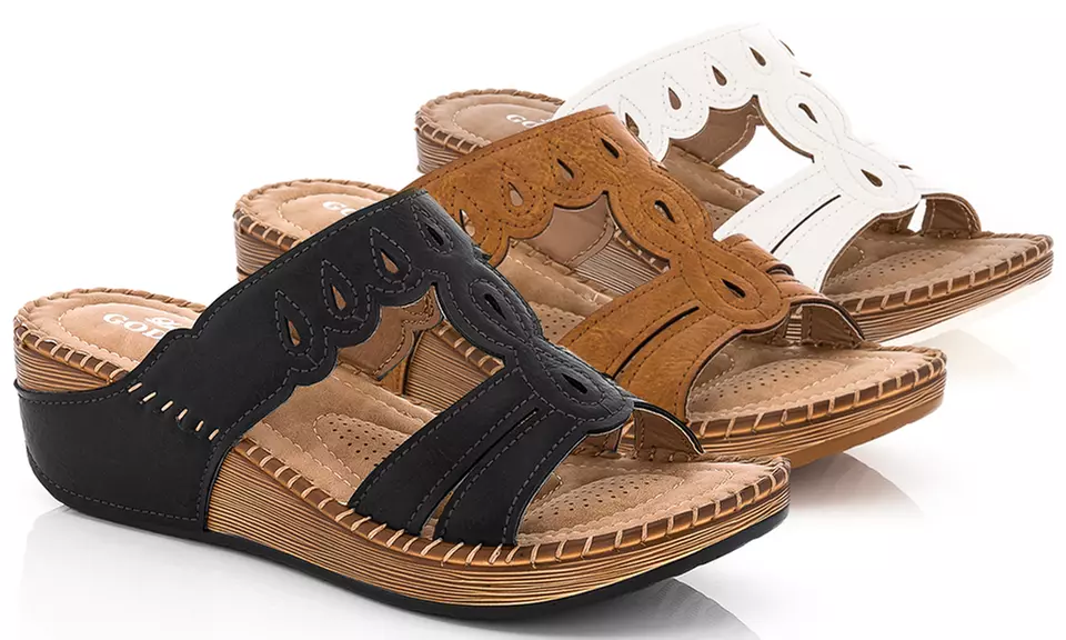 Lady Godiva Comfort Wedge Sandal - Primary Image