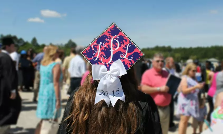 $12 for a Custom Graduation Tassel Topper with a Display Stand and Gemstone Border from Tassel Toppers ($22.70 Value) - Primary Image