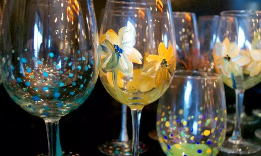 Wine Glass Painting for One, Two, Four, or Ten at Paint and Sip Studio (Up to 45% Off)
 - Primary Image