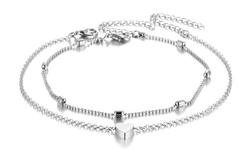 Image 5: Double Chain Ankle Bracelet