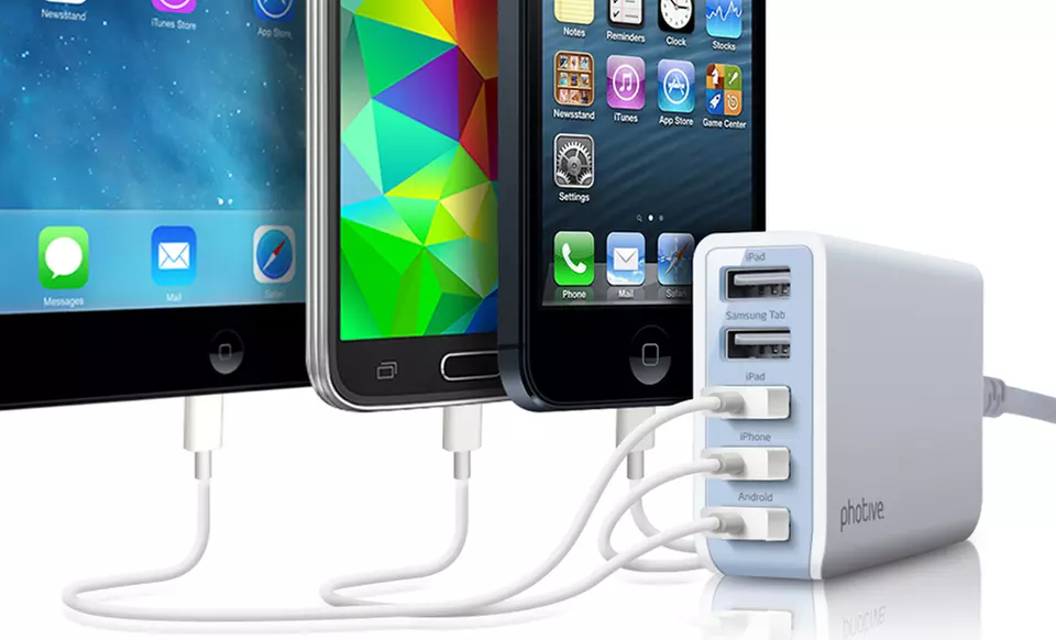 Photive Five-Port 25W USB Rapid Charger - Primary Image