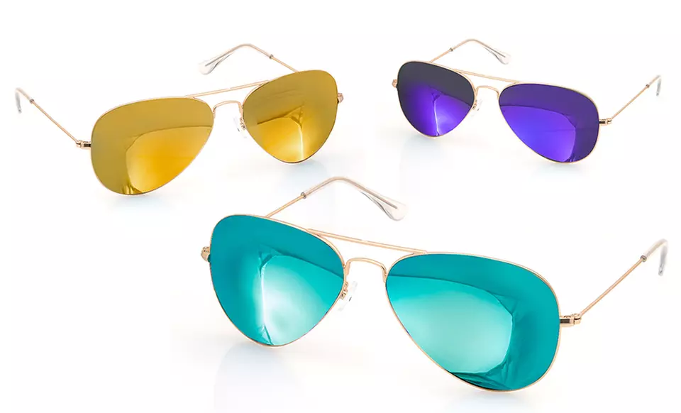 AQS JAMES sunglasses Vintage AQS Aquaswiss James Unisex Gold Pilot Sunglasses  main image 2