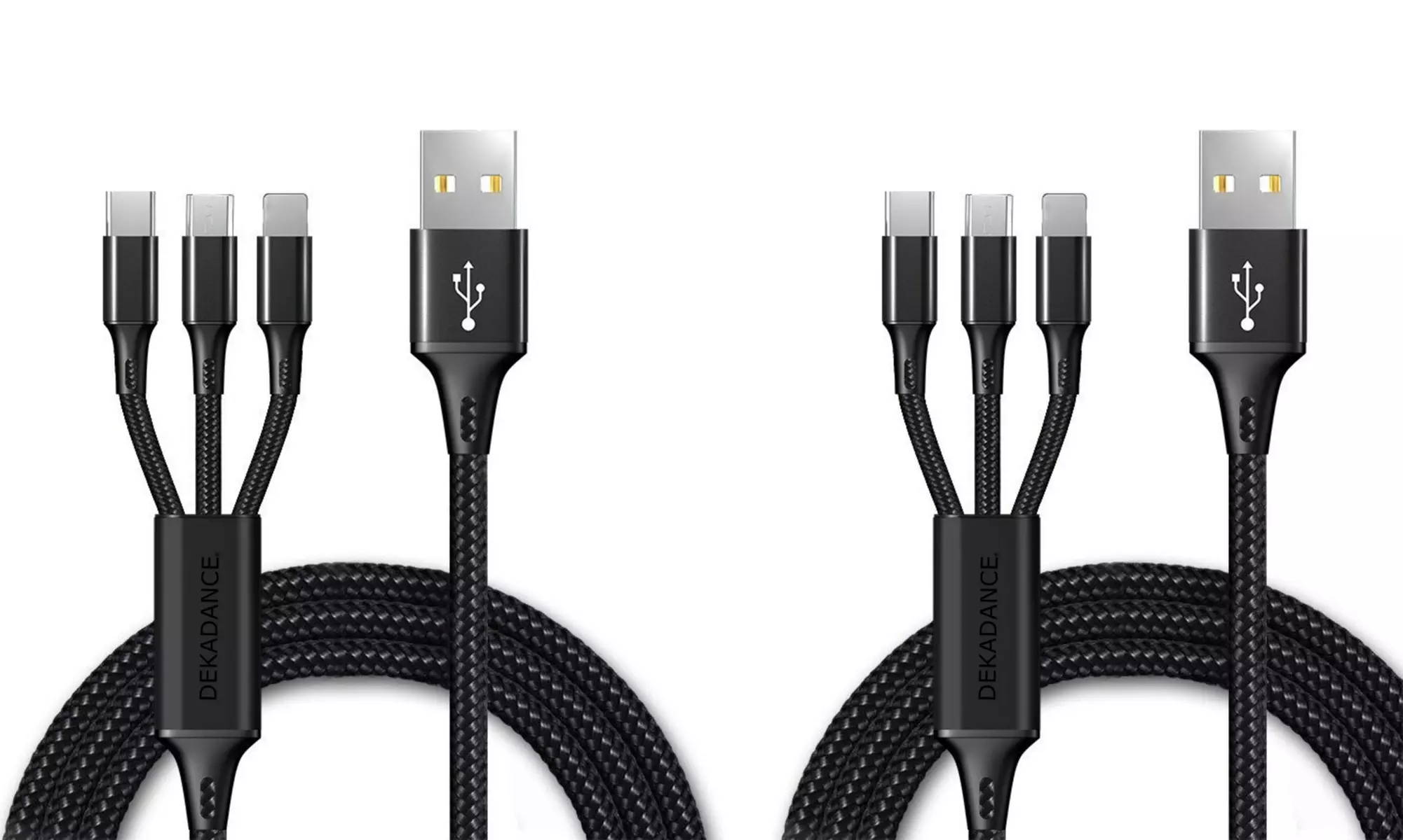 3-in-1 cable (iPhone phone cable,micro USB cable and USB type C cable)