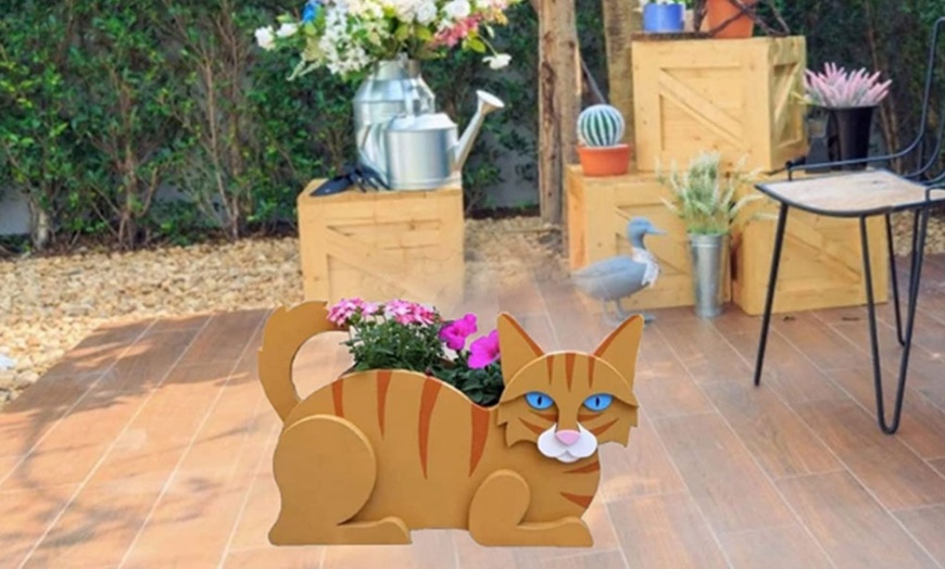 Image 6: Cat-Shaped Flower Pot Planter