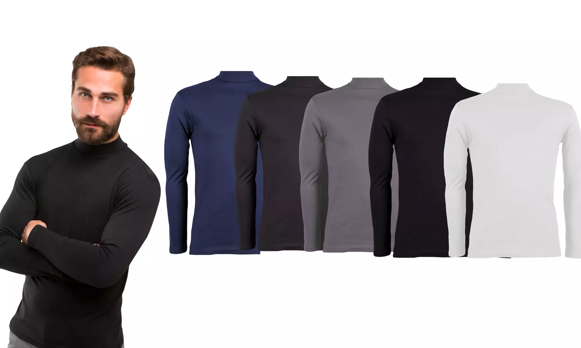 Lot de 4 ou 5 pulls à col roulé "Raphaël" - Primary Image