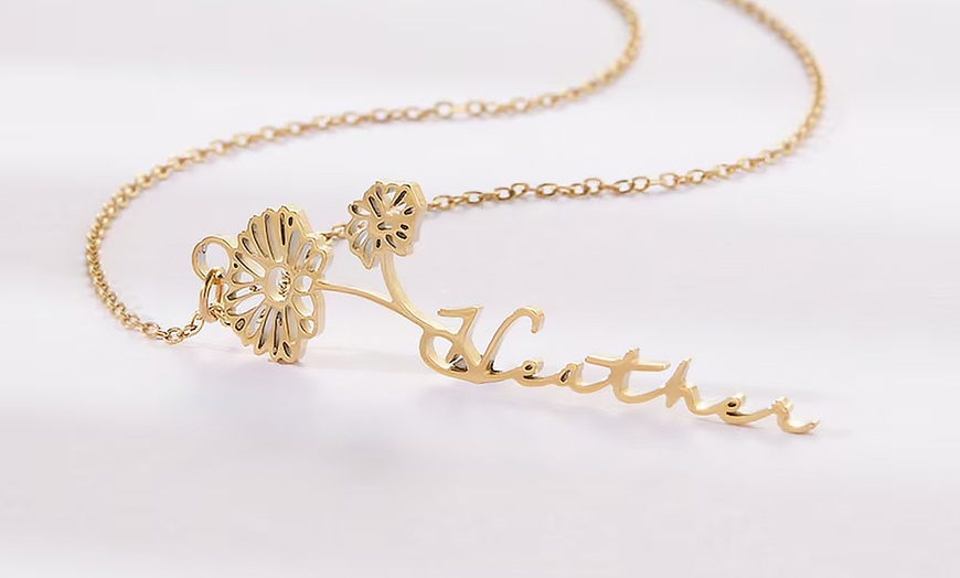 Image 8: Flower Name Necklace at Justyling