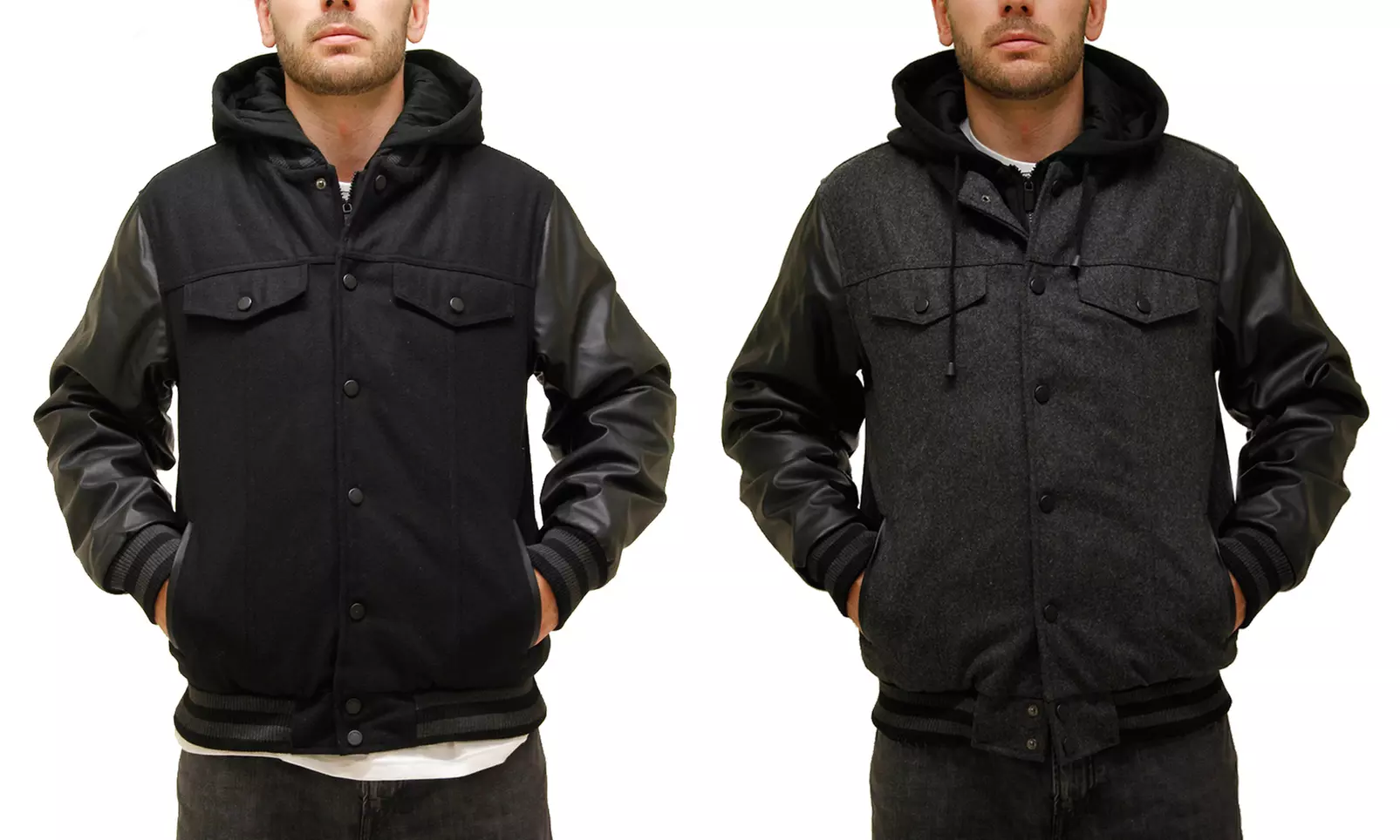 Steve Madden Hooded Varsity Jacket - Primary Image