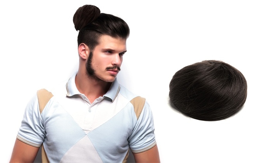 Image 2: Clip-In 'Man Bun'