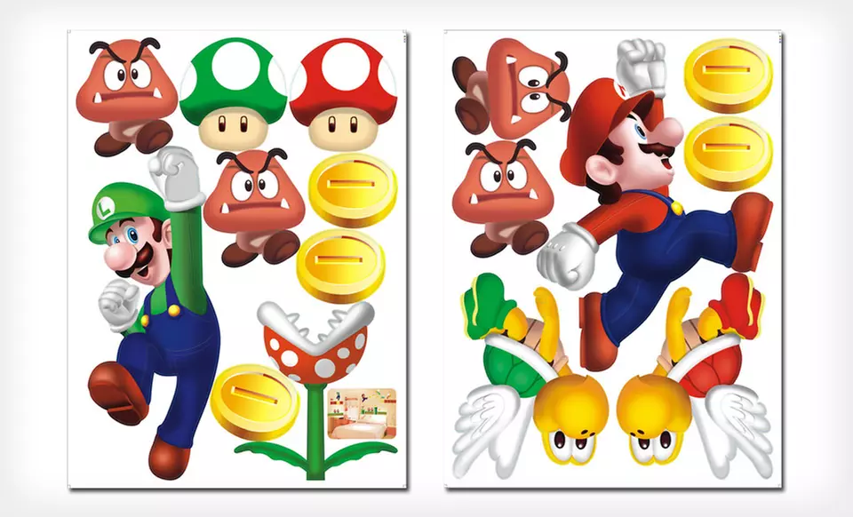 $29.99 for New Super Mario Bros. Wall Stickers ($60 List Price). Free Shipping and Returns. - Second Medium
