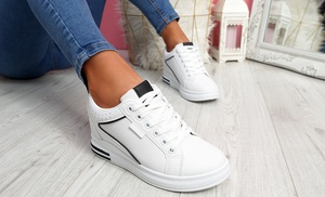 Women's Lace-Up Wedge Trainers