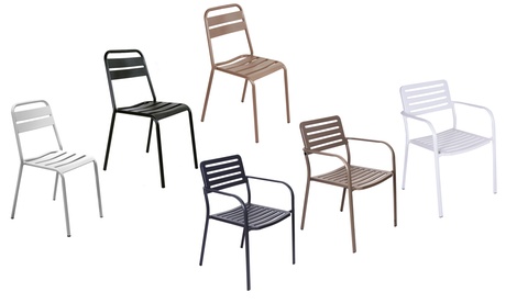 Set di 4 sedie da esterno disponibile in 4 colori e 2 modelli