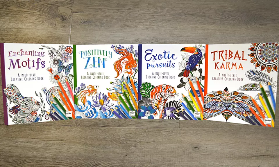 Adult Creative Coloring Books (4-Book Set) - Primary Image