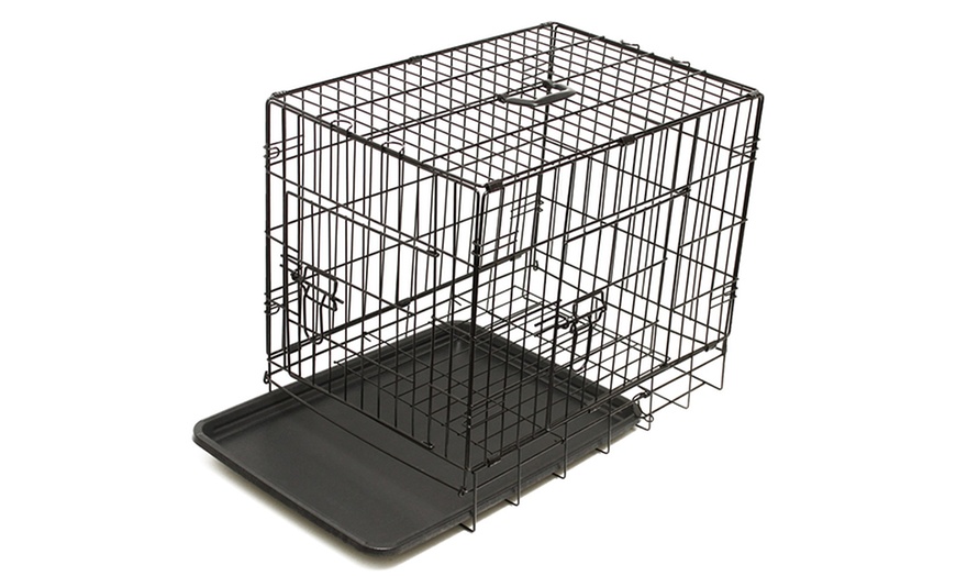 dog crate with removable tray