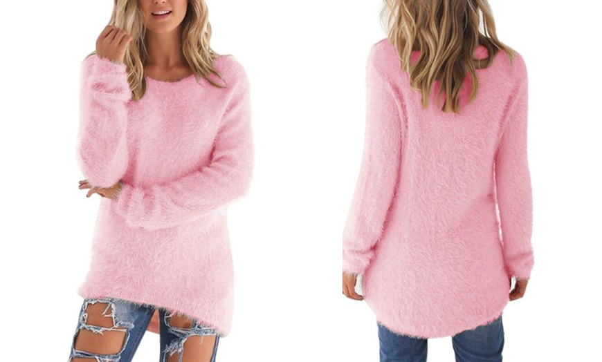 Image 12: Women's Fluffy Sweater