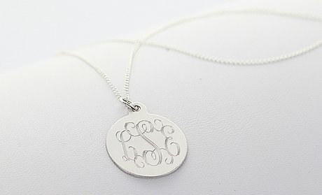 Engraved Pendant or Chain from Monogram Online