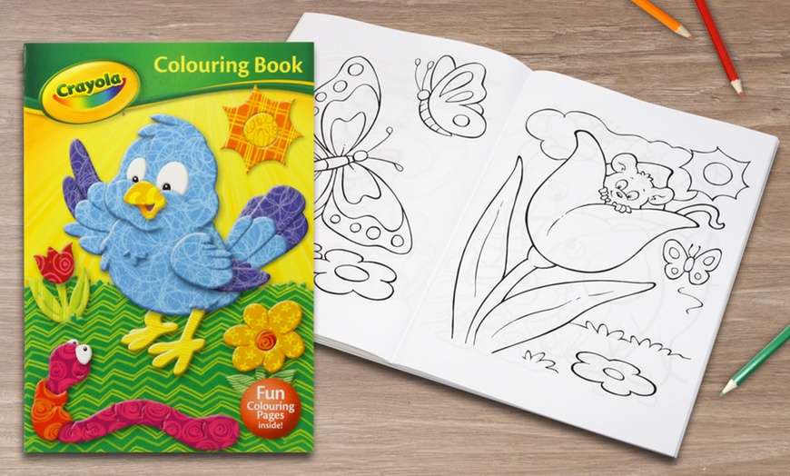 Image 2: Crayola Colouring + Sticker Books