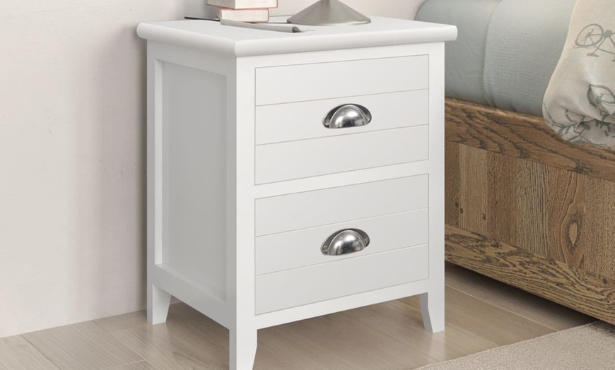 Image 13: Rustic-Style Bedside Cabinet