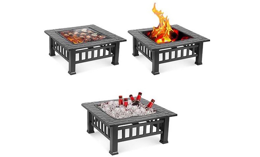 Image 4: Large Three-in-One BBQ, Fire and Ice Pit
