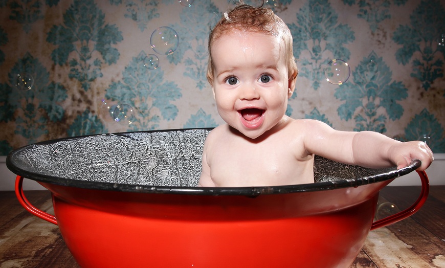 Image 2: Baby Bubble Bath Photoshoot