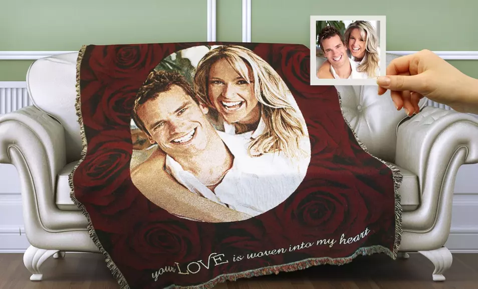 $49.99 for a Custom 71"x53" Woven Photo Blanket from PhotoWeavers ($128 List Price). Free Shipping. - Second Medium
