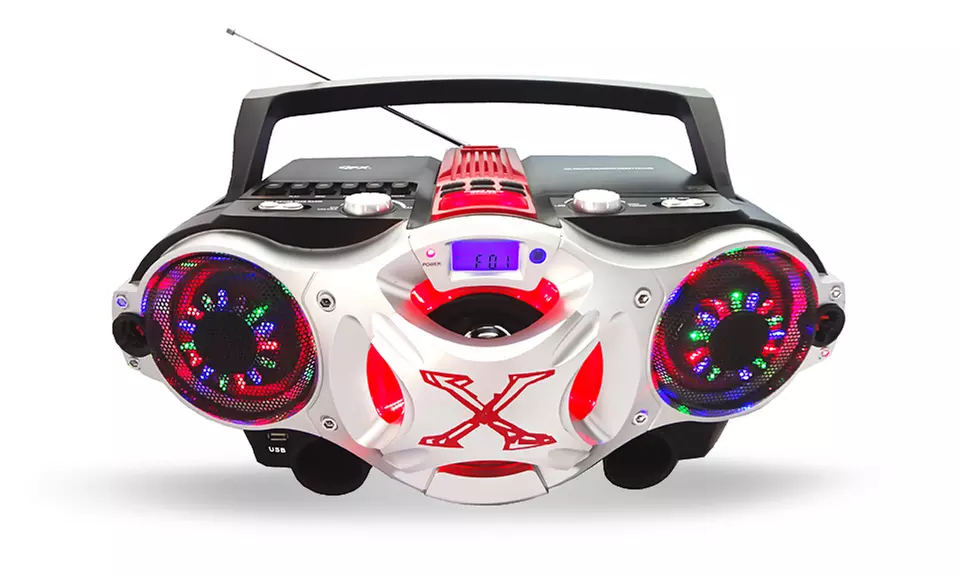 QFX Jumbo Bluetooth AM/FM CD and Cassette Boombox with USB - Primary Image
