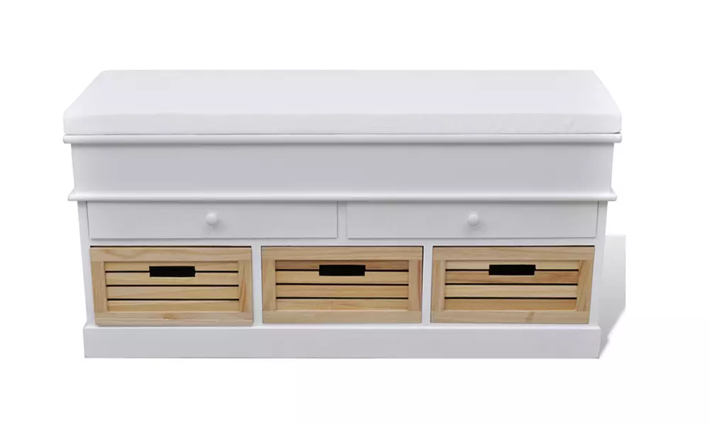 vidaXL gepolsterte Sitzbank mit Schubladen oder Körben ab 59,99 € - Second Medium