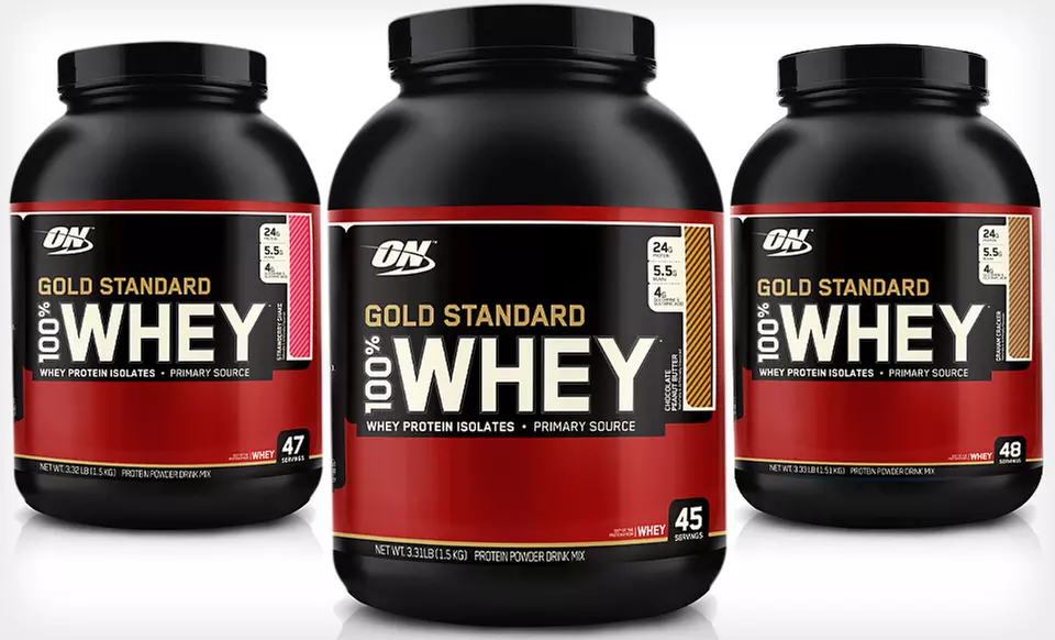 $41.99 for 3.3 Pounds of Gold Standard 100% Whey Protein ($79 List Price). Three Flavors Available. Free Shipping. - Primary Image
