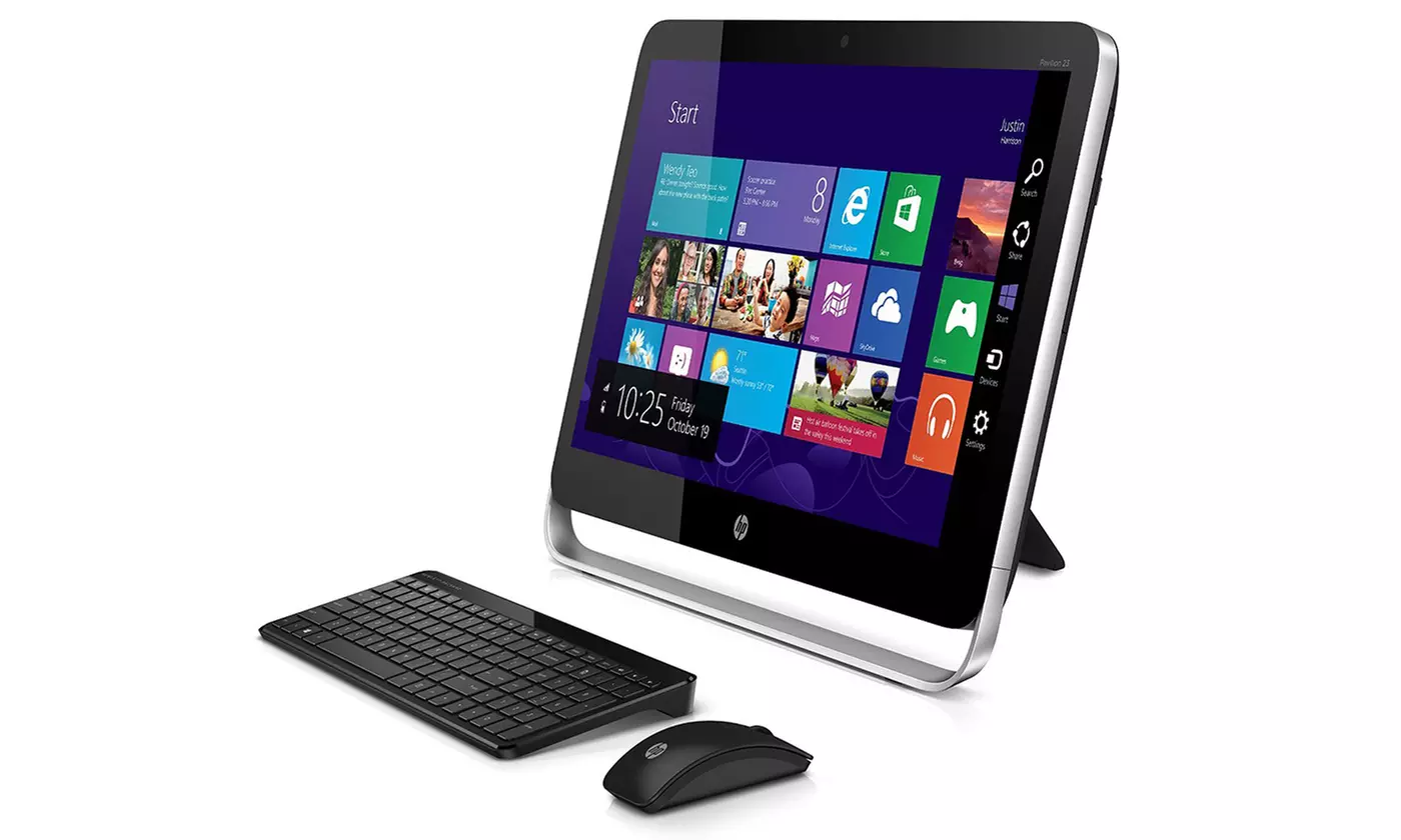 HP Pavilion 23" Touchscreen All-in-One Desktop PC with 2GHz AMD Processor and 4GB RAM (Manufacturer Refurbished) - Primary Image
