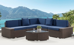 Four-Piece Rattan-Effect Corner Set