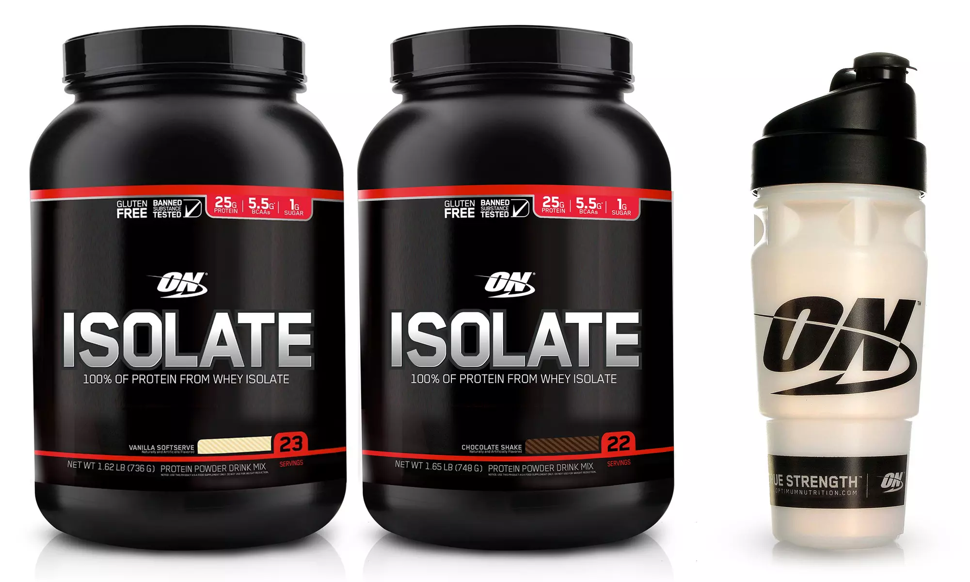 Optimum Nutrition Whey Protein Isolate (1.65lb) with Free Shaker - Primary Image