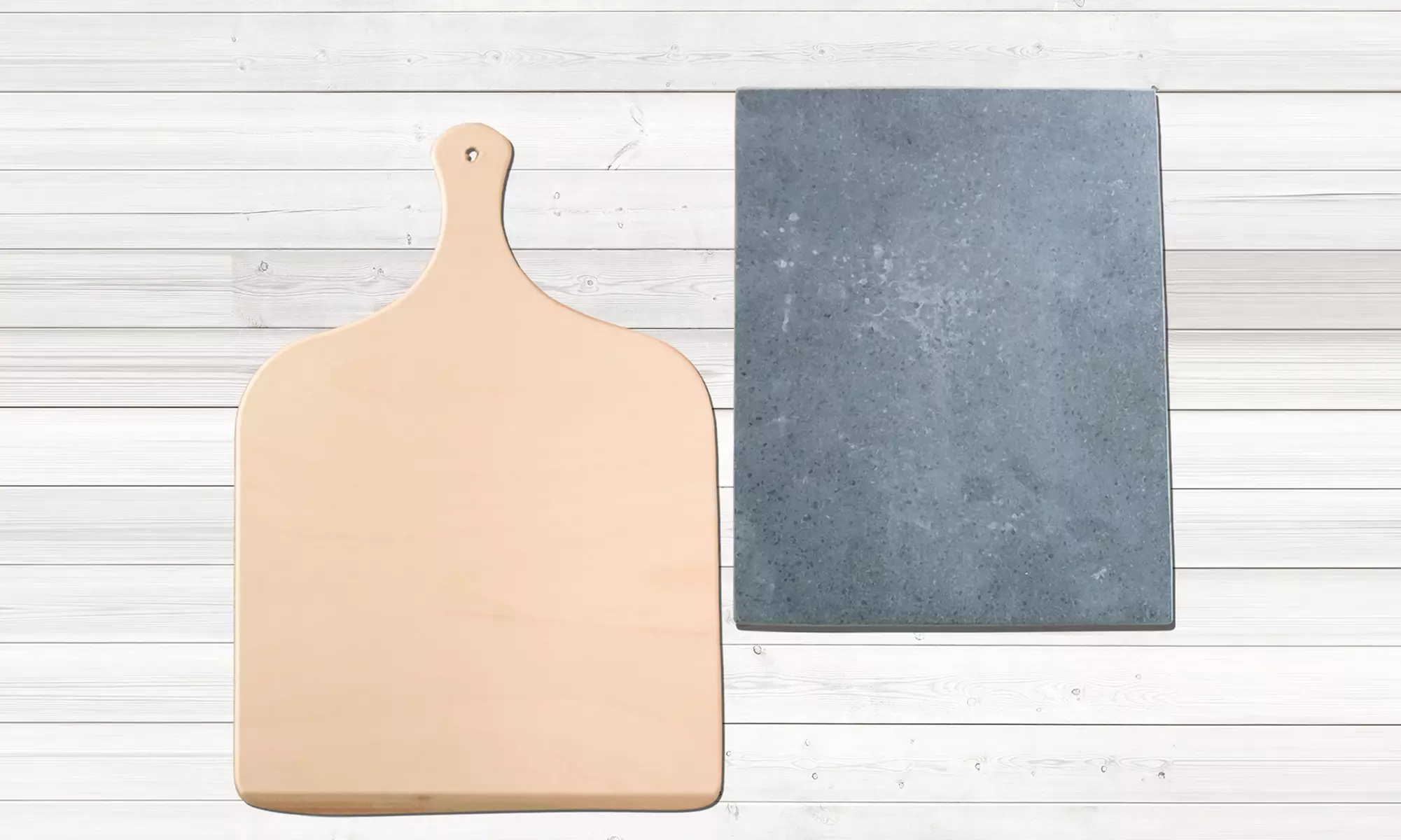 Piastra in pietra lavica Etnea Replood disponibile in 2 dimensioni e paletta per pizza in legno - Image 6