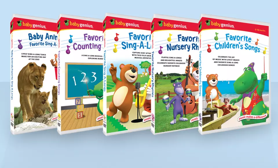 $20.99 for a Best of Baby Genius 5-DVD Set ($49.90 List Price). Free Shipping and Returns. - Primary Image