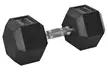 HOMCOM 1 or 2 Hex Dumbbell Weights 4kg-20kg; Rubber Weight and Metal Grip - Second Medium
