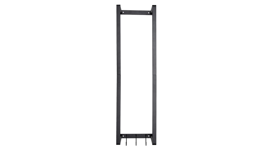 Image 4: Modern Style Carbon Steel Wall Towel Rack with Hooks