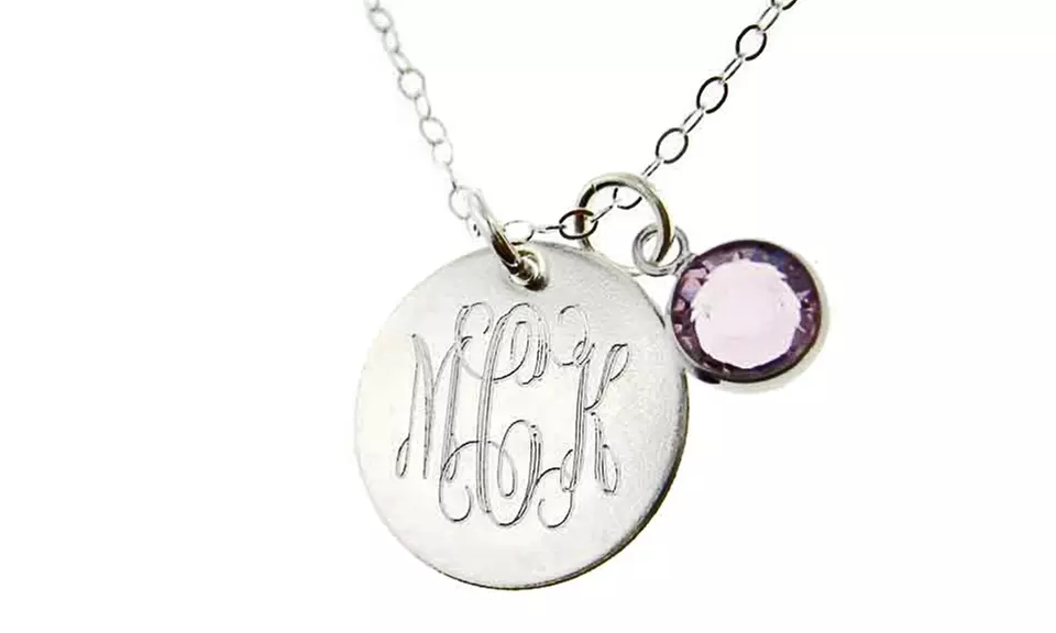 Personalized Monogram Gold or Sterling Silver Necklace from JC Jewelry Design (Up to 59% Off) - Second Medium