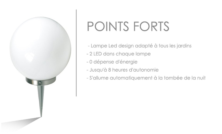 Image 2: Boules lumineuses solaires