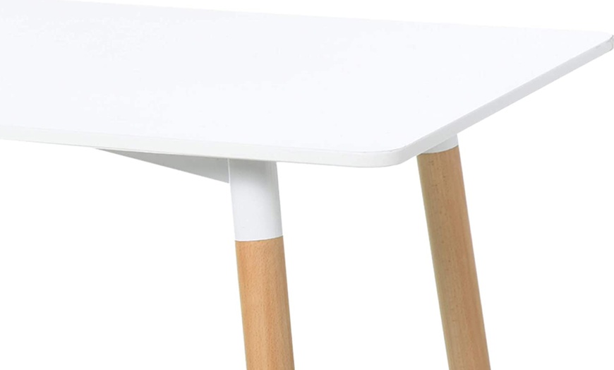 Image 5: Homcom Scandanavian-Style Dining Table