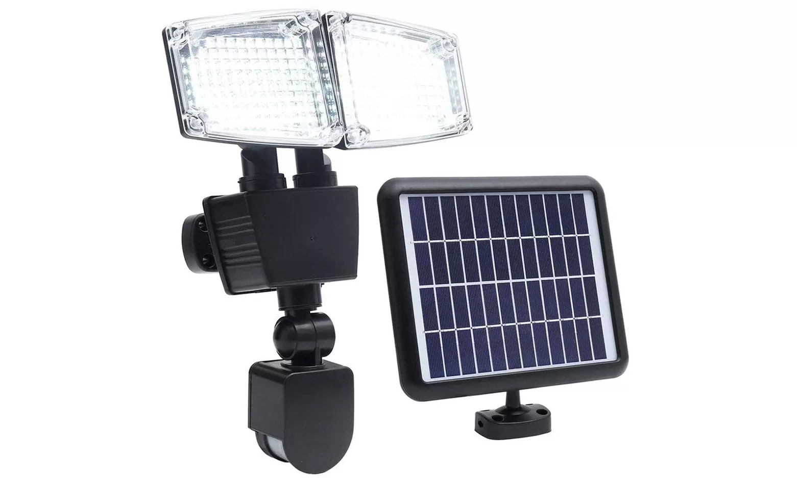 1, 2 ou 4 projecteurs 2 têtes à détection solaire puissant 1200 lumens - Second Medium