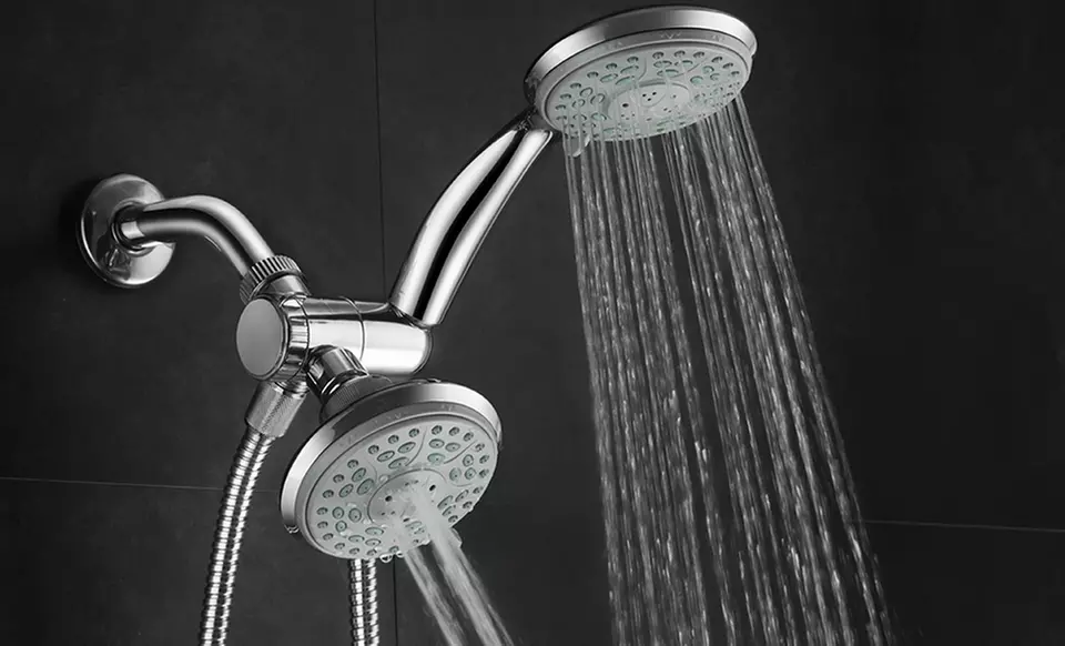 Aquadance 24-Setting Slimline Showerhead and Hand Shower Combo - Primary Image