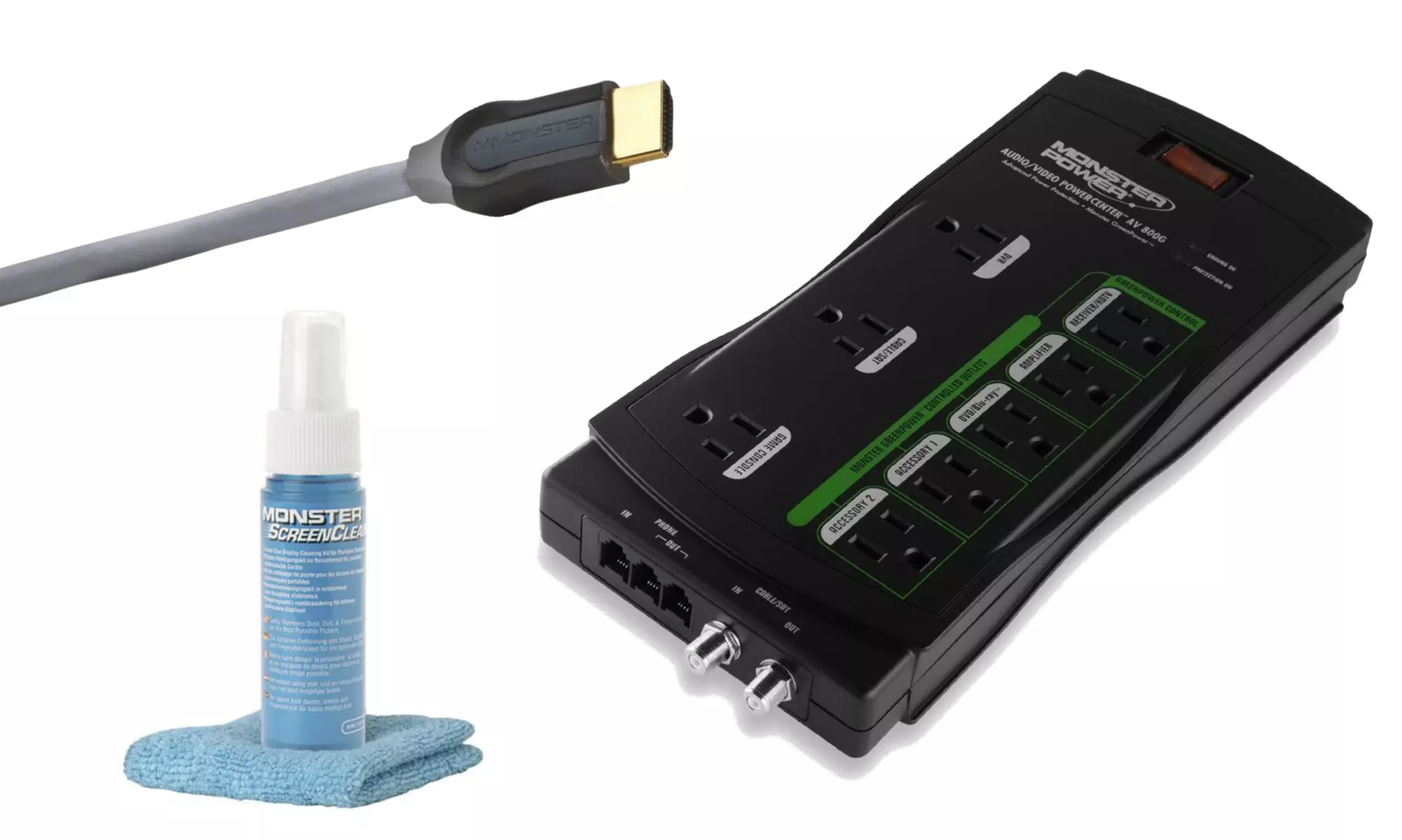 Monster Complete Home Theater Kit with Surge Protector, HDMI Cables, and ScreenClean - Primary Image