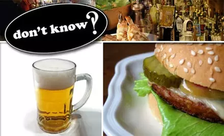 $15 for $30 Worth of Refined Pub Grub and Drinks at Don't Know Tavern   - Primary Image
