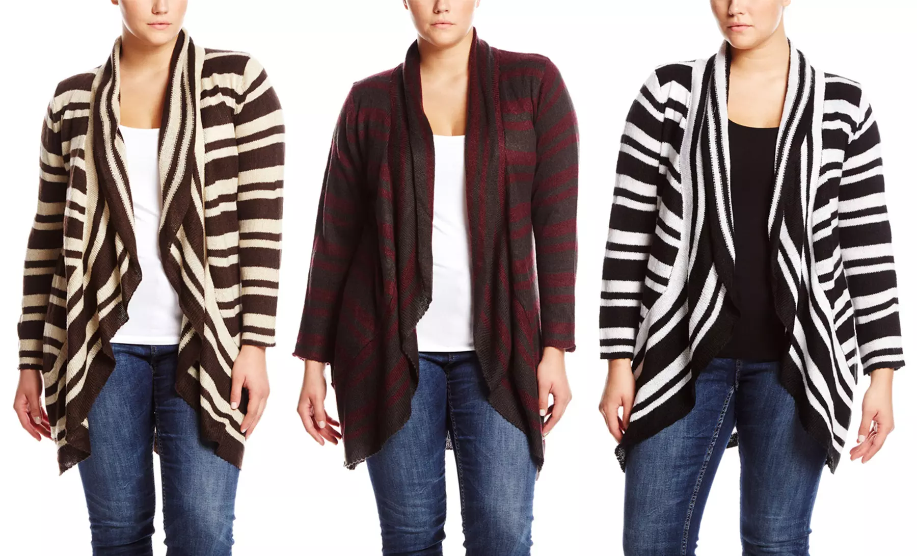 Plus-Size Derek Heart Open-Front Cocoon Cardigan | Brought to You by ideel - Primary Image