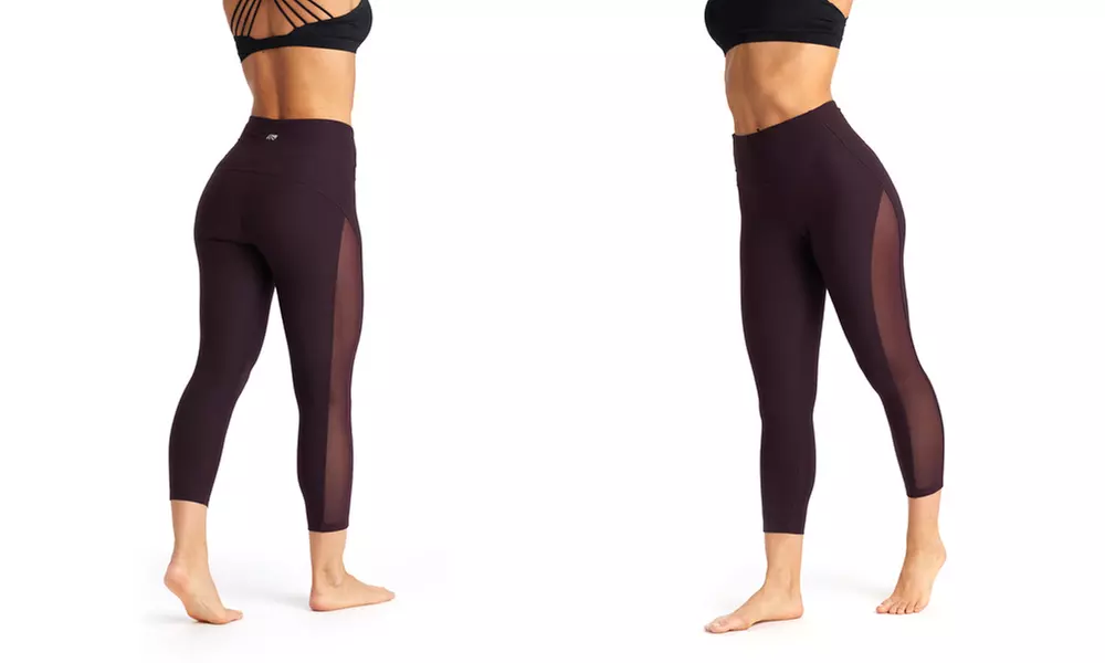 Marika Women's High-Waist Mesh-Side Leggings - Second Medium