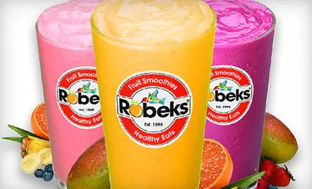 $6 for $12 Worth of Smoothies, Shakes, Sandwiches, and Salads at Robeks at Harbor Point in Stamford - Primary Image