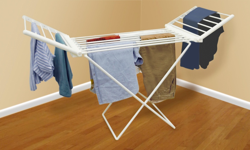 Image 1: Foldable Heated Drying Rack