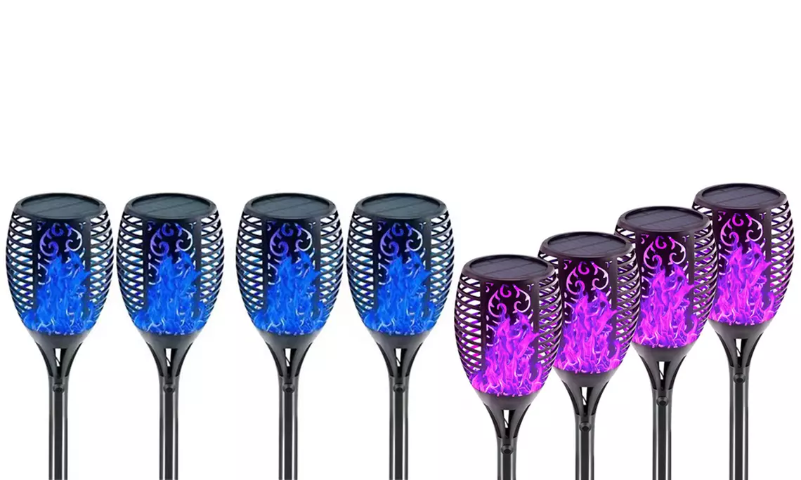 2x, 4x oder 8x Solar-Flammen-Licht