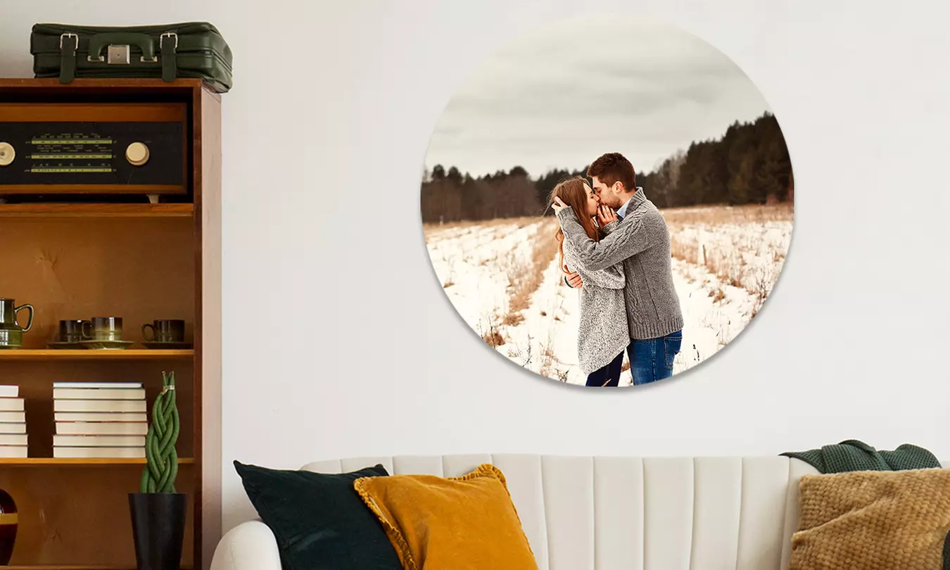 Jouw foto op een wandcirkel