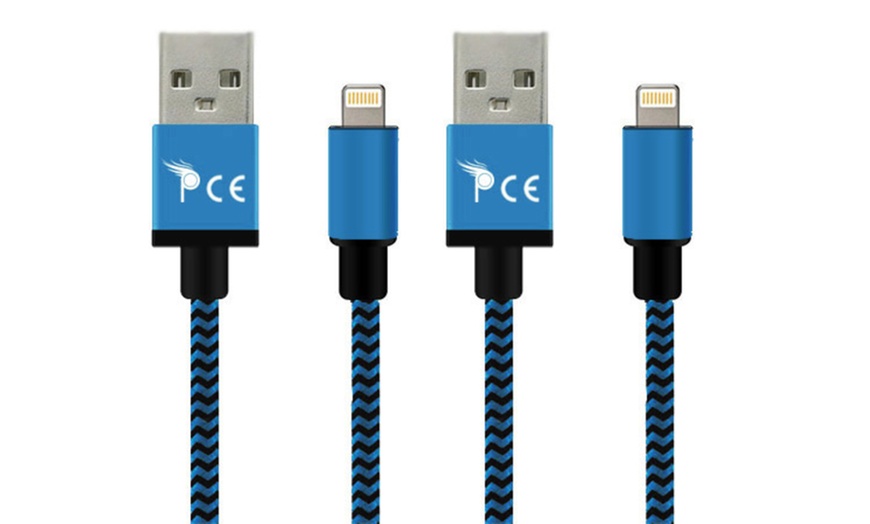 Image 14: One or Two 1m, 2m or 3m Braided Cables for iPhone